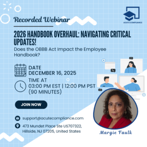 2026 Handbook Overhaul: Navigating Critical Updates! Does the OBBB Act Impact the Employee Handbook?
