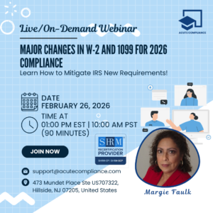 Major Changes in W-2 and 1099 for 2026 Compliance