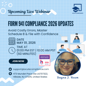 Form 941 Compliance 2026 Updates