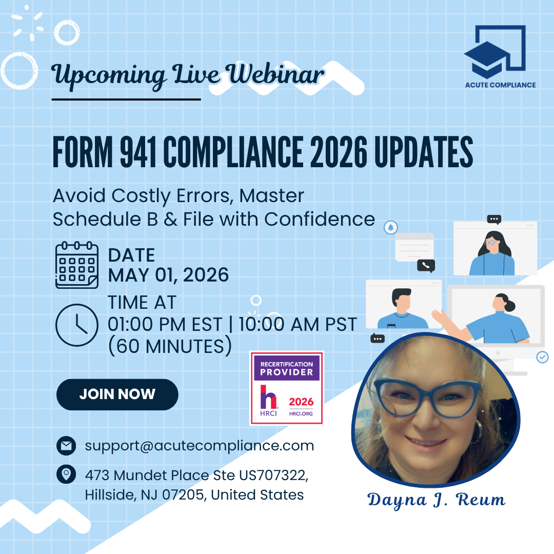 Form 941 Compliance 2026 Updates