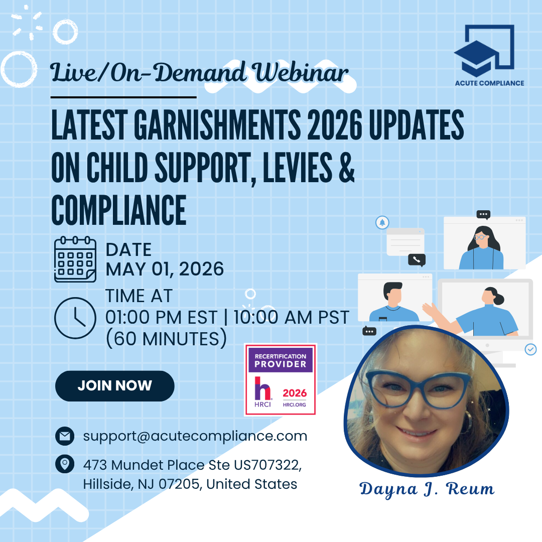 Latest Garnishments 2026 Updates on Child Support, Levies & Compliance