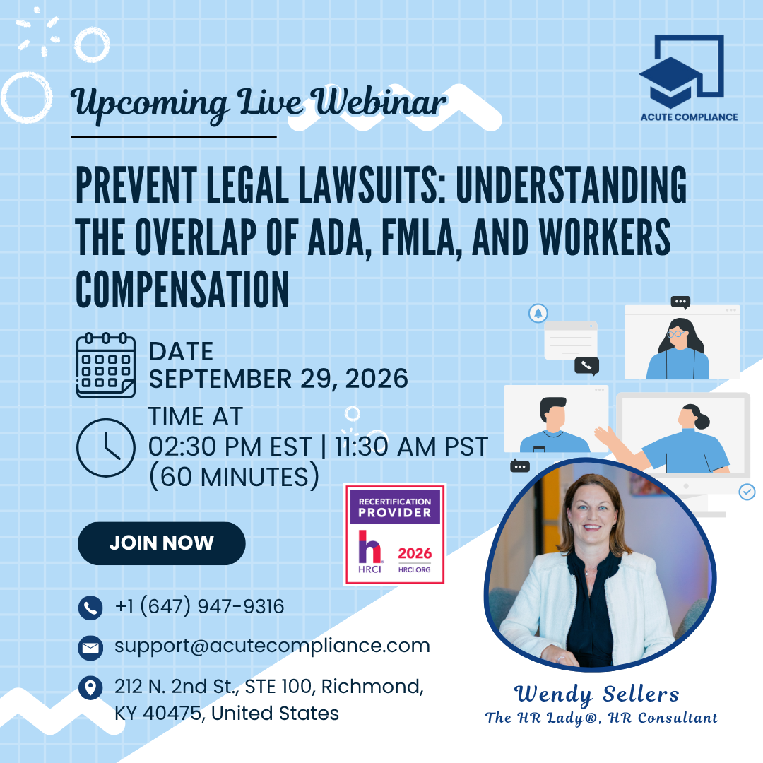 Prevent Legal Lawsuits: Understanding the Overlap of ADA, FMLA, and Workers Compensation