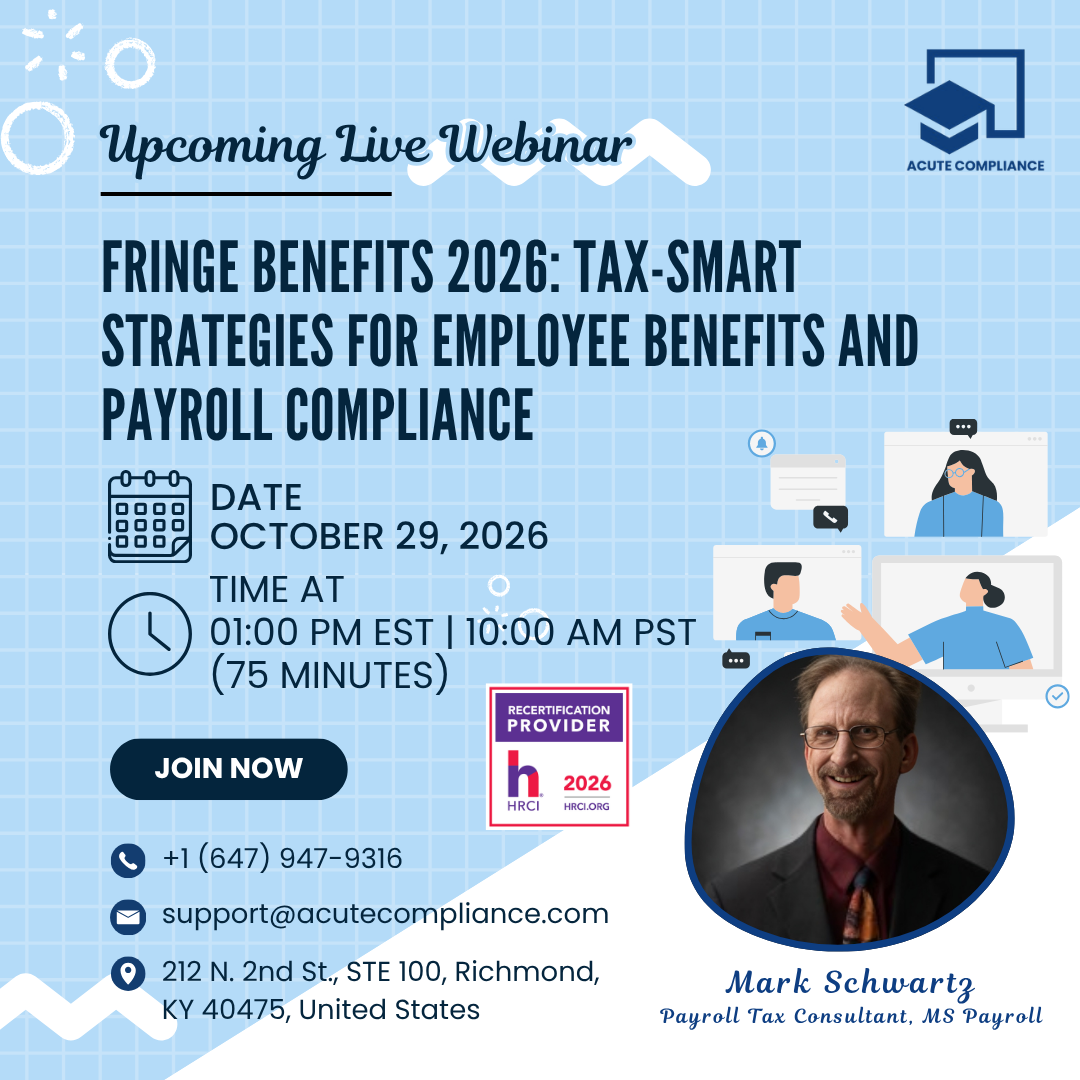 Fringe Benefits 2026: Tax-Smart Strategies for Employee Benefits and Payroll Compliance