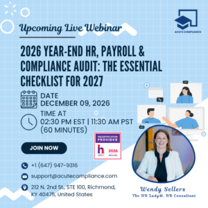 2026 Year-End HR, Payroll & Compliance Audit: The Essential Checklist for 2027
